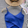  Irregular Casual Sport Camisole Women Strap Design Solid Fashion 2023 Y2K Elegant Ladies Chic Slim Tank Tops - MAGUSTA BEAUTY