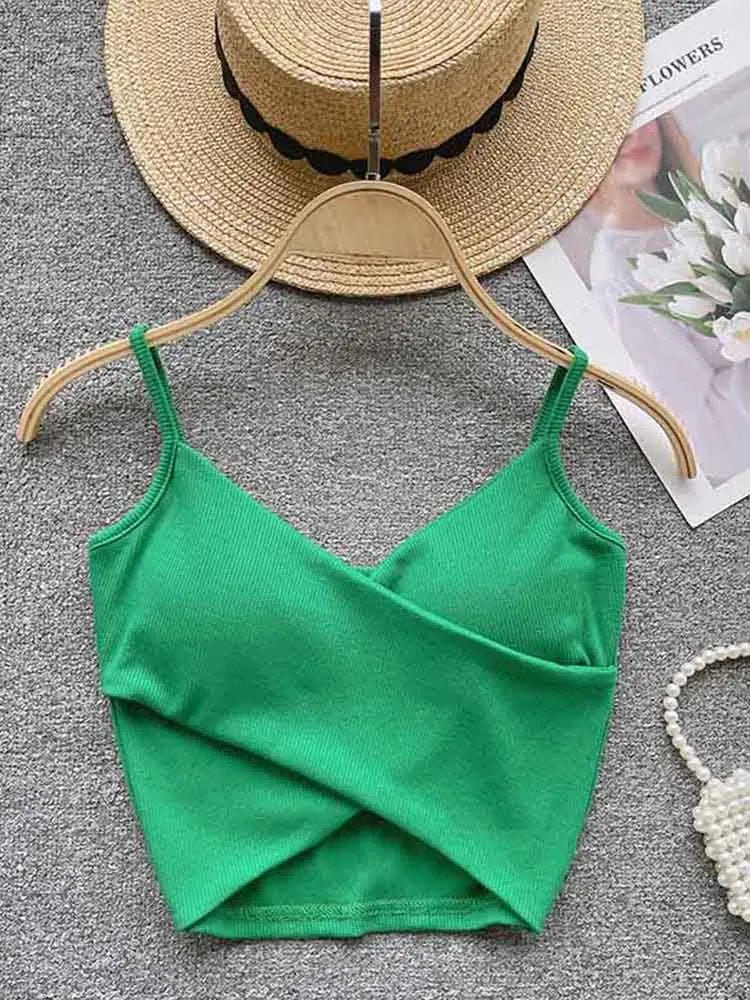 Irregular Casual Sport Camisole Women Strap Design Solid Fashion 2025 Y2K Elegant Ladies Chic Slim Tank Tops - MAGUSTA BEAUTY
