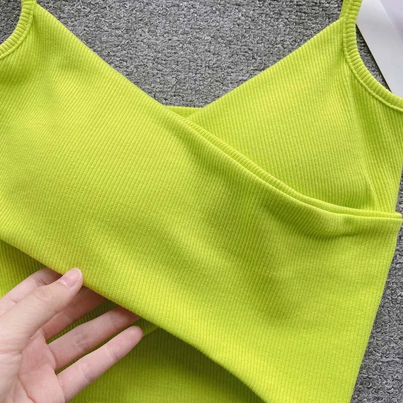  Irregular Casual Sport Camisole Women Strap Design Solid Fashion 2025 Y2K Elegant Ladies Chic Slim Tank Tops - MAGUSTA BEAUTY