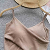 Irregular Casual Sport Camisole Women Strap Design Solid Fashion 2025 Y2K Elegant Ladies Chic Slim Tank Tops - MAGUSTA BEAUTY