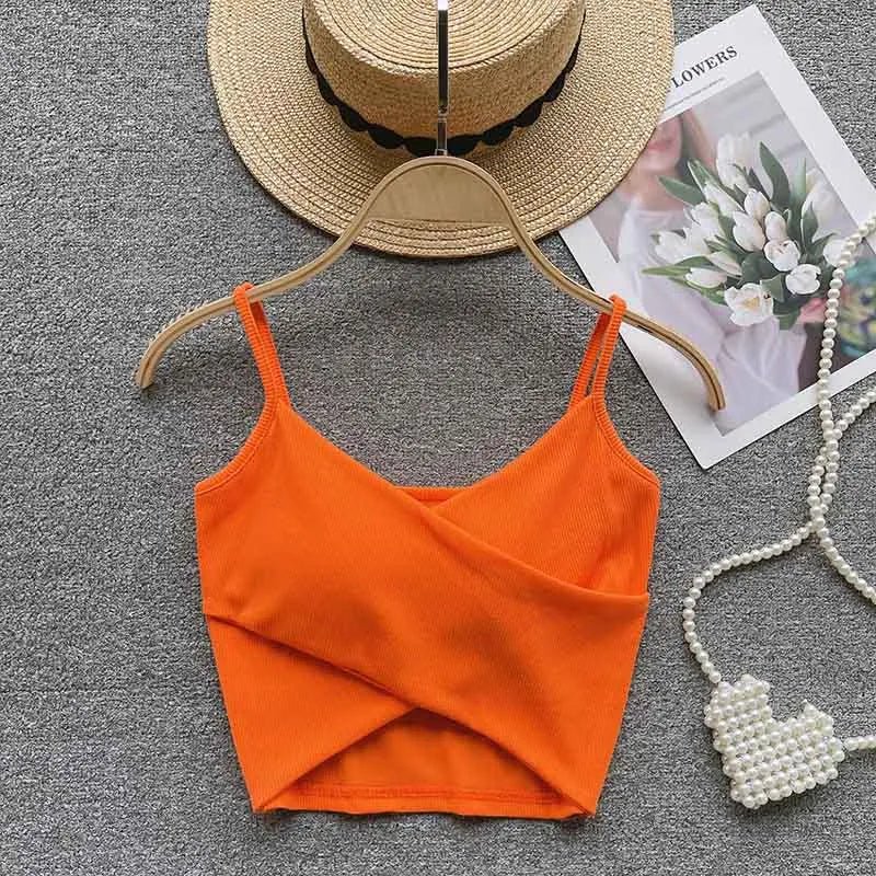  Irregular Casual Sport Camisole Women Strap Design Solid Fashion 2025 Y2K Elegant Ladies Chic Slim Tank Tops - MAGUSTA BEAUTY