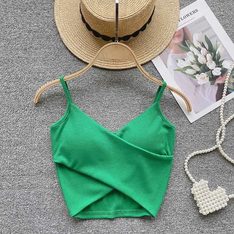  Irregular Casual Sport Camisole Women Strap Design Solid Fashion 2025 Y2K Elegant Ladies Chic Slim Tank Tops - MAGUSTA BEAUTY