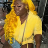 Light Yellow 613 13x6 HD Lace Frontal Wig Human Hair Body Wave Transparent Lace Wig 613 Colored Human Hair Wigs 200% For Women - MAGUSTA BEAUTY