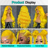 Light Yellow 613 13x6 HD Lace Frontal Wig Human Hair Body Wave Transparent Lace Wig 613 Colored Human Hair Wigs 200% For Women - MAGUSTA BEAUTY
