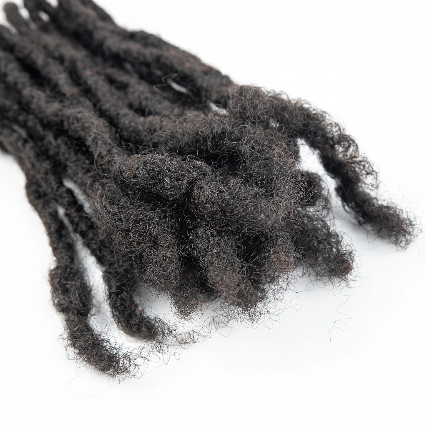 Loc Extension Human Hair 0.6cm Width 8inch 50 Strands Handmade Dreadlock Inter Extension Human Hair for Women/Men/Kids - MAGUSTA BEAUTY