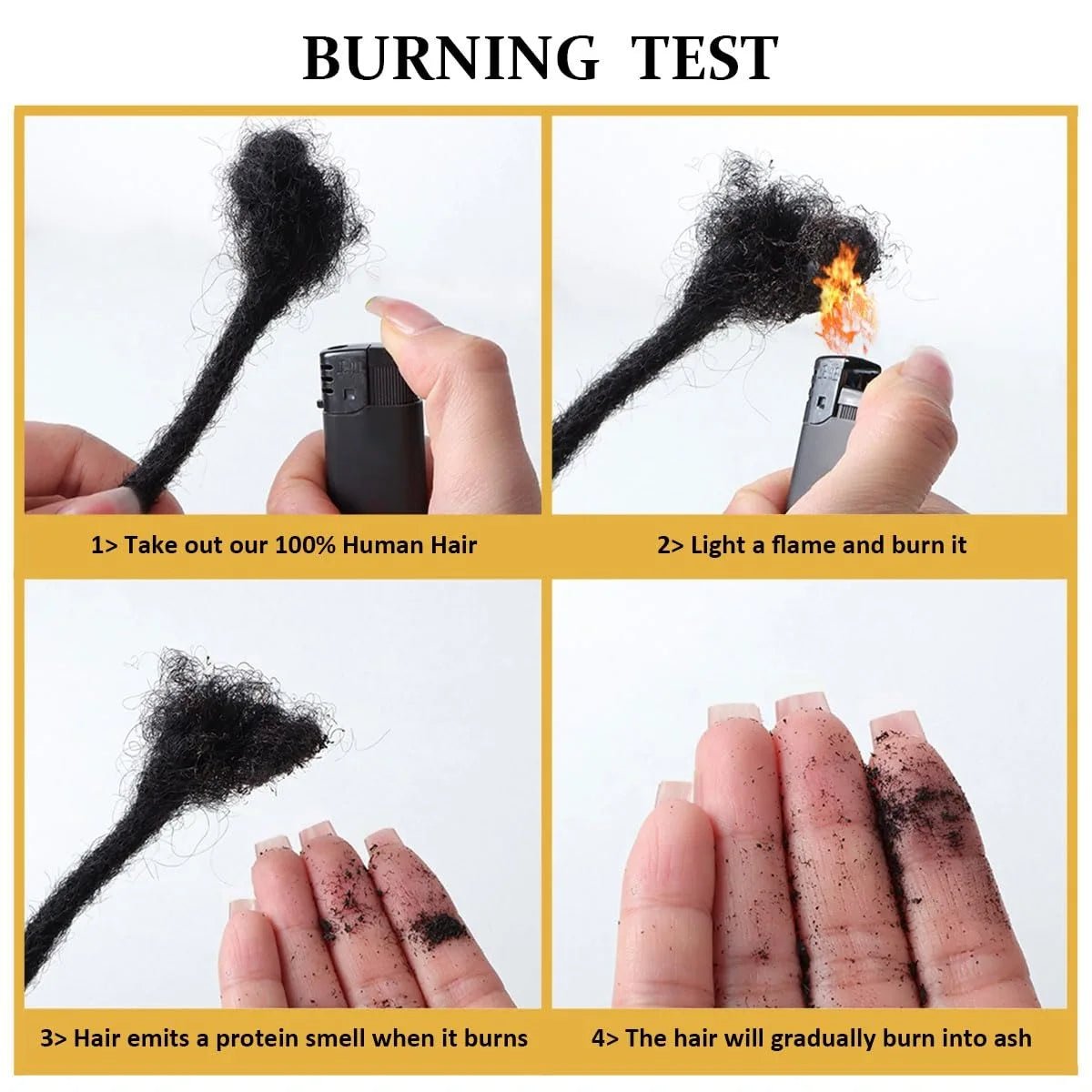 Loc Extension Human Hair 0.6cm Width 8inch 50 Strands Handmade Dreadlock Inter Extension Human Hair for Women/Men/Kids - MAGUSTA BEAUTY
