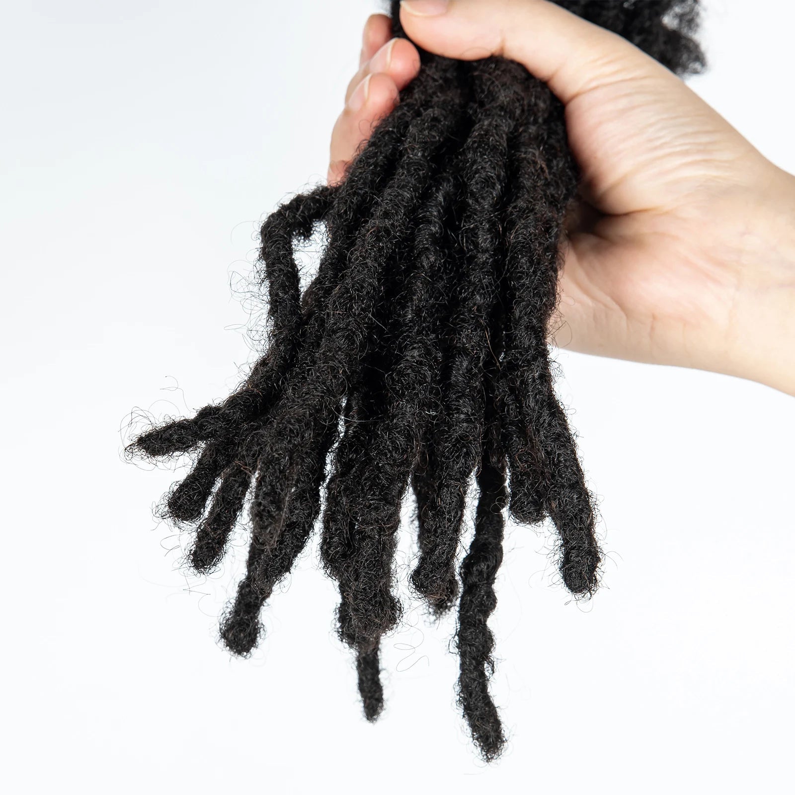 Loc Extension Human Hair 0.6cm Width 8inch 50 Strands Handmade Dreadlock Inter Extension Human Hair for Women/Men/Kids - MAGUSTA BEAUTY