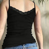 New lace black vest suitable for women's sexy and beautiful solid color design sleeveless top - MAGUSTA BEAUTY
