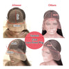 Ombre Pink Rosemary Colored Human Hair Body Wavy Glueless 13x4 Lace Front Wigs 613 Made Pre Plucked 180% Density Full Lace Wigs - MAGUSTA BEAUTY