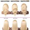 Ombre Pink Rosemary Colored Human Hair Body Wavy Glueless 13x4 Lace Front Wigs 613 Made Pre Plucked 180% Density Full Lace Wigs - MAGUSTA BEAUTY