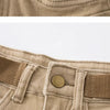 Retro Army Green Work Wear Denim Shorts New Summer Cool Girl Chic Belt Pocket Design High Waist Dance Ultra Short Hot Pants - MAGUSTA BEAUTY