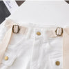 Retro Army Green Work Wear Denim Shorts New Summer Cool Girl Chic Belt Pocket Design High Waist Dance Ultra Short Hot Pants - MAGUSTA BEAUTY