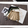 Retro Army Green Work Wear Denim Shorts New Summer Cool Girl Chic Belt Pocket Design High Waist Dance Ultra Short Hot Pants - MAGUSTA BEAUTY