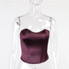 Sexy Women Tube Tops Solid Sleeveless Slim Skinny Corset Cropped Top 2024 Summer Casual Elegant Female Strapless Vest - MAGUSTA BEAUTY