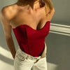 Sexy Women Tube Tops Solid Sleeveless Slim Skinny Corset Cropped Top 2024 Summer Casual Elegant Female Strapless Vest - MAGUSTA BEAUTY