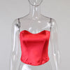 Sexy Women Tube Tops Solid Sleeveless Slim Skinny Corset Cropped Top 2024 Summer Casual Elegant Female Strapless Vest - MAGUSTA BEAUTY
