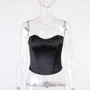 Sexy Women Tube Tops Solid Sleeveless Slim Skinny Corset Cropped Top 2024 Summer Casual Elegant Female Strapless Vest - MAGUSTA BEAUTY