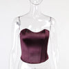 Sexy Women Tube Tops Solid Sleeveless Slim Skinny Corset Cropped Top 2024 Summer Casual Elegant Female Strapless Vest - MAGUSTA BEAUTY