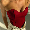 Sexy Women Tube Tops Solid Sleeveless Slim Skinny Corset Cropped Top 2024 Summer Casual Elegant Female Strapless Vest - MAGUSTA BEAUTY