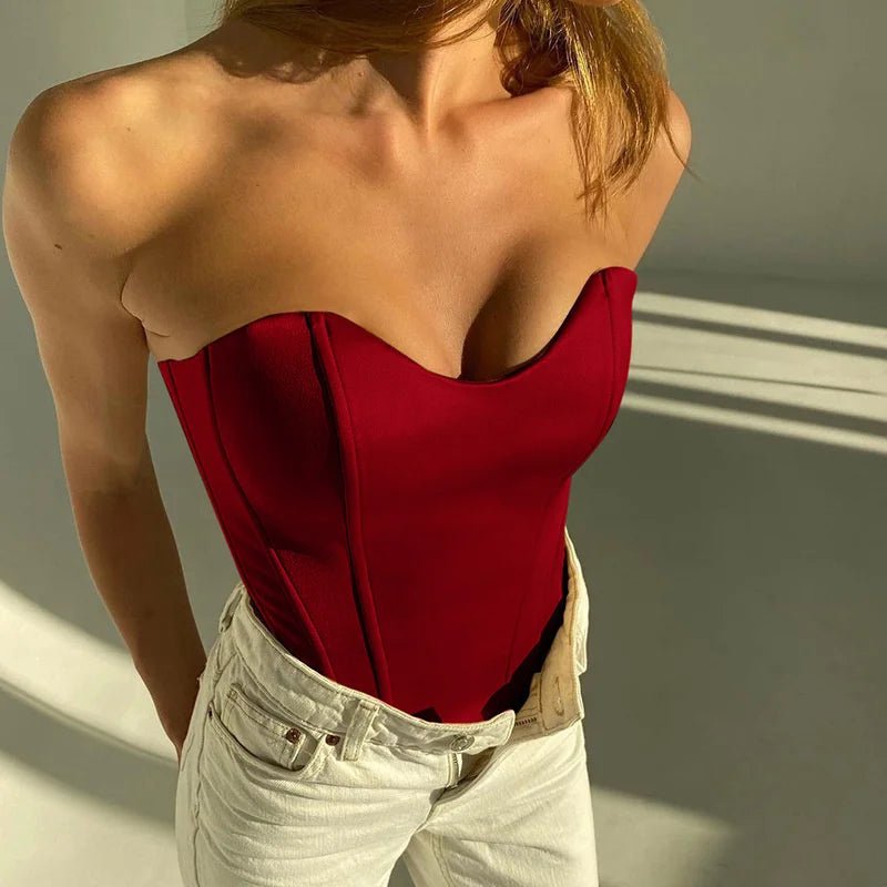 Sleeveless Off Shoulder Vest Women Fashion Sexy Tops Vest Female Solid Color Summer Backless Tops For Ladies Outwear - MAGUSTA BEAUTY