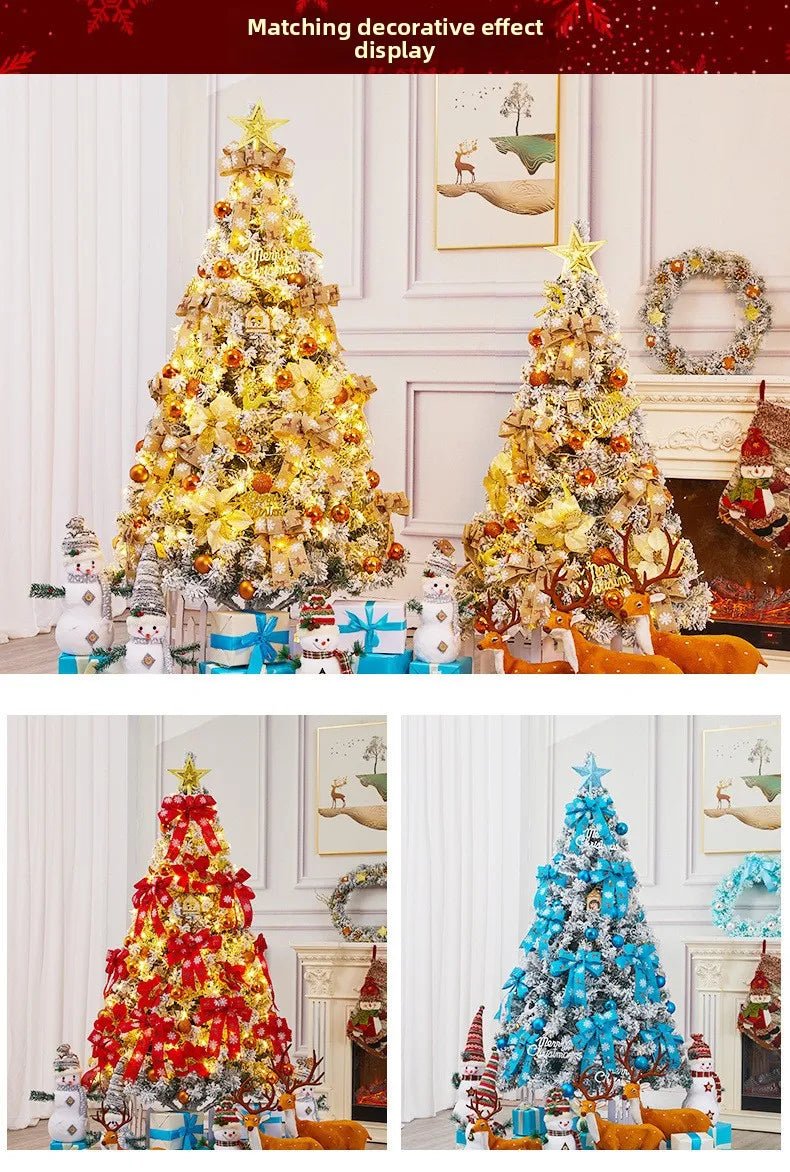 Snowy Flocked Christmas Tree PVC Realistic Frosted Pine with Artificial Snow Perfect for Store Window Displays Holiday Decor - MAGUSTA BEAUTY