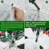 Snowy Flocked Christmas Tree PVC Realistic Frosted Pine with Artificial Snow Perfect for Store Window Displays Holiday Decor - MAGUSTA BEAUTY