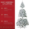 Snowy Flocked Christmas Tree PVC Realistic Frosted Pine with Artificial Snow Perfect for Store Window Displays Holiday Decor - MAGUSTA BEAUTY