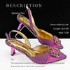 Spot Goods Italian Fashion Women Heels Elegant Color Block Design Brown Shoes And Bag Full Rhinestone Party Bag - MAGUSTA BEAUTY