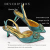 Spot Goods Italian Fashion Women Heels Elegant Color Block Design Brown Shoes And Bag Full Rhinestone Party Bag - MAGUSTA BEAUTY