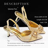 Spot Goods Italian Fashion Women Heels Elegant Color Block Design Brown Shoes And Bag Full Rhinestone Party Bag - MAGUSTA BEAUTY