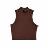 Summer Black Women Fashion Crop Top High Neck White Sleeveless Tank Tops 5 Colors - MAGUSTA BEAUTY