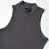 Summer Black Women Fashion Crop Top High Neck White Sleeveless Tank Tops 5 Colors - MAGUSTA BEAUTY