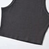Summer Black Women Fashion Crop Top High Neck White Sleeveless Tank Tops 5 Colors - MAGUSTA BEAUTY