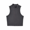 Summer Black Women Fashion Crop Top High Neck White Sleeveless Tank Tops 5 Colors - MAGUSTA BEAUTY