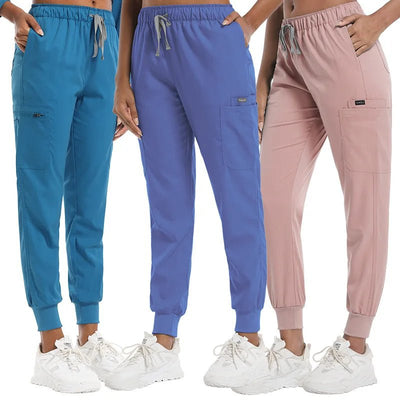 Unisex Jogger Pants Dentist Pants Solid Color Beauty Salon Nursing Men Jogging Pants Spa Uniform Pants Pet Medical Doctor Scrub - MAGUSTA BEAUTY