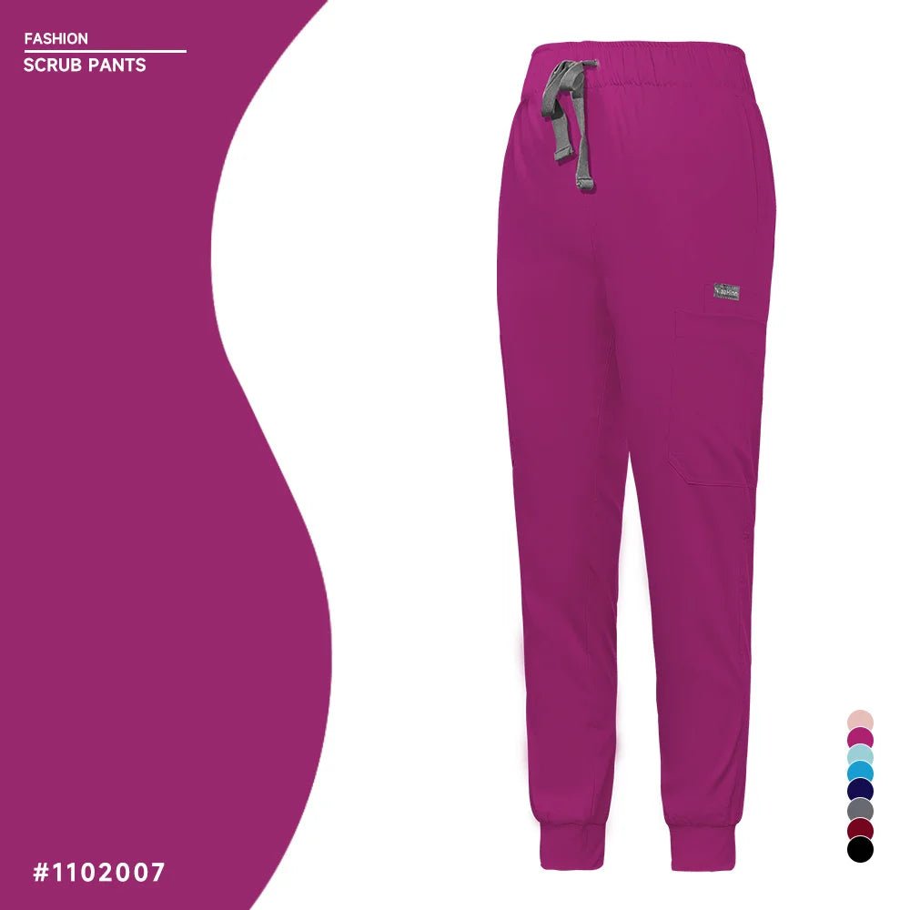 Unisex Jogger Pants Dentist Pants Solid Color Beauty Salon Nursing Men Jogging Pants Spa Uniform Pants Pet Medical Doctor Scrub - MAGUSTA BEAUTY
