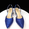Venus Chan Pointed Toe Heels for Women 2023 Elegant Party Wine Color Full Diamond Pumps Italian Shoes and Bags Matching Set - MAGUSTA BEAUTY
