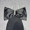 White Black Color Women Sexy Off the Shoulder Beading Halter Bodycon Long Bandage Dress Celebrate Evening Party Dress Wholesale - MAGUSTA BEAUTY