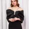 White Black Color Women Sexy Off the Shoulder Beading Halter Bodycon Long Bandage Dress Celebrate Evening Party Dress Wholesale - MAGUSTA BEAUTY