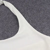 White Halter Sexy Backless Tank Tops for Women Streetwear 2024 Sleeveless Ribbed Knit Vest Top Cropped Feminino - MAGUSTA BEAUTY