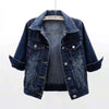 Women Denim Jacket Spring Autumn Short Coat Pink Jean Jackets Casual Tops Purple Yellow Purple Blue Loose Tops Lady Outerwear - MAGUSTA BEAUTY