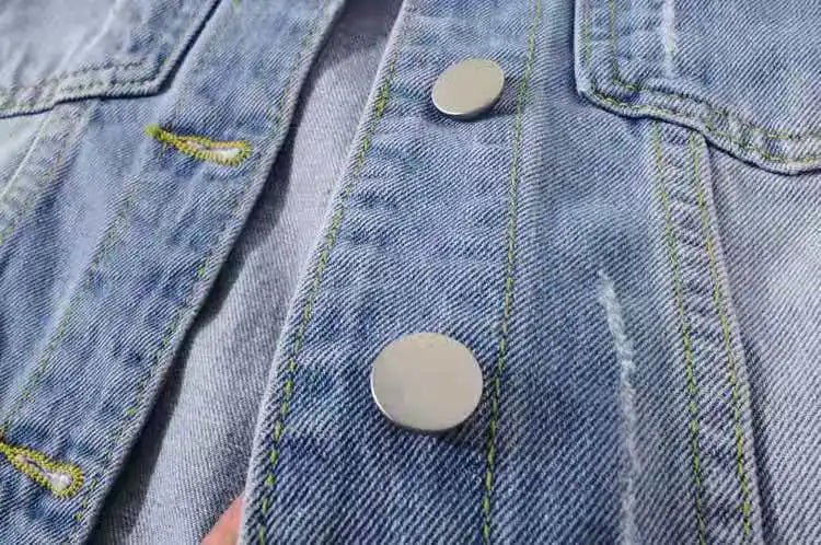 Women Denim Jacket Spring Autumn Short Coat Pink Jean Jackets Casual Tops Purple Yellow Purple Blue Loose Tops Lady Outerwear - MAGUSTA BEAUTY