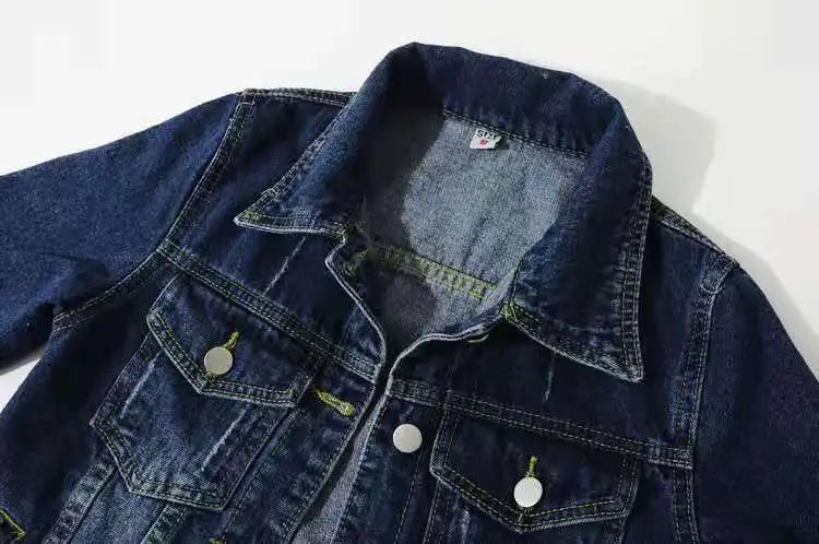 Women Denim Jacket Spring Autumn Short Coat Pink Jean Jackets Casual Tops Purple Yellow Purple Blue Loose Tops Lady Outerwear - MAGUSTA BEAUTY