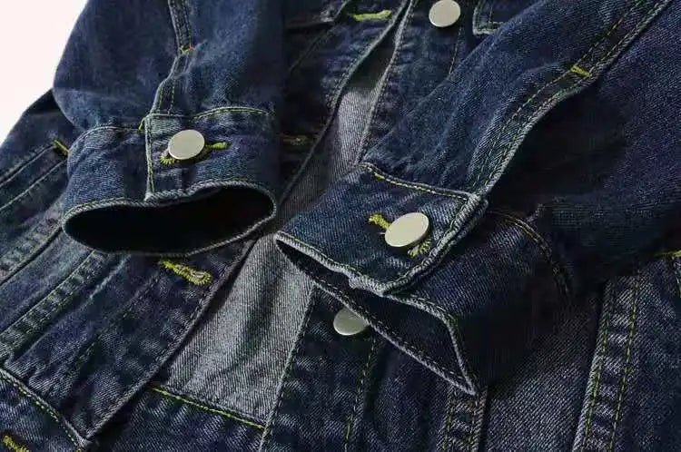 Women Denim Jacket Spring Autumn Short Coat Pink Jean Jackets Casual Tops Purple Yellow Purple Blue Loose Tops Lady Outerwear - MAGUSTA BEAUTY