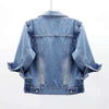 Women Denim Jacket Spring Autumn Short Coat Pink Jean Jackets Casual Tops Purple Yellow Purple Blue Loose Tops Lady Outerwear - MAGUSTA BEAUTY