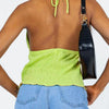 Women Halterneck Crop Tops Summer Solid Color Bandage Open Front Backless Sleeveless Green Tops y2k Streetwear - MAGUSTA BEAUTY