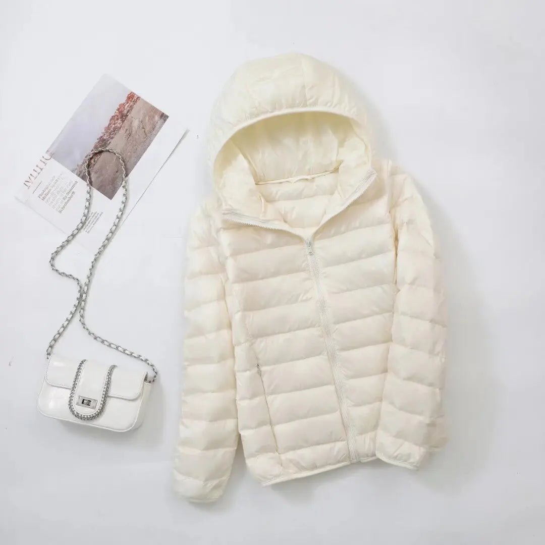 Women Puffer Jacket 15 Colors Plus Size 5XL 6XL 7XL 2025 New Spring Autumn Female Ultra Lightweight Packable Hooded Down Coats - MAGUSTA BEAUTY