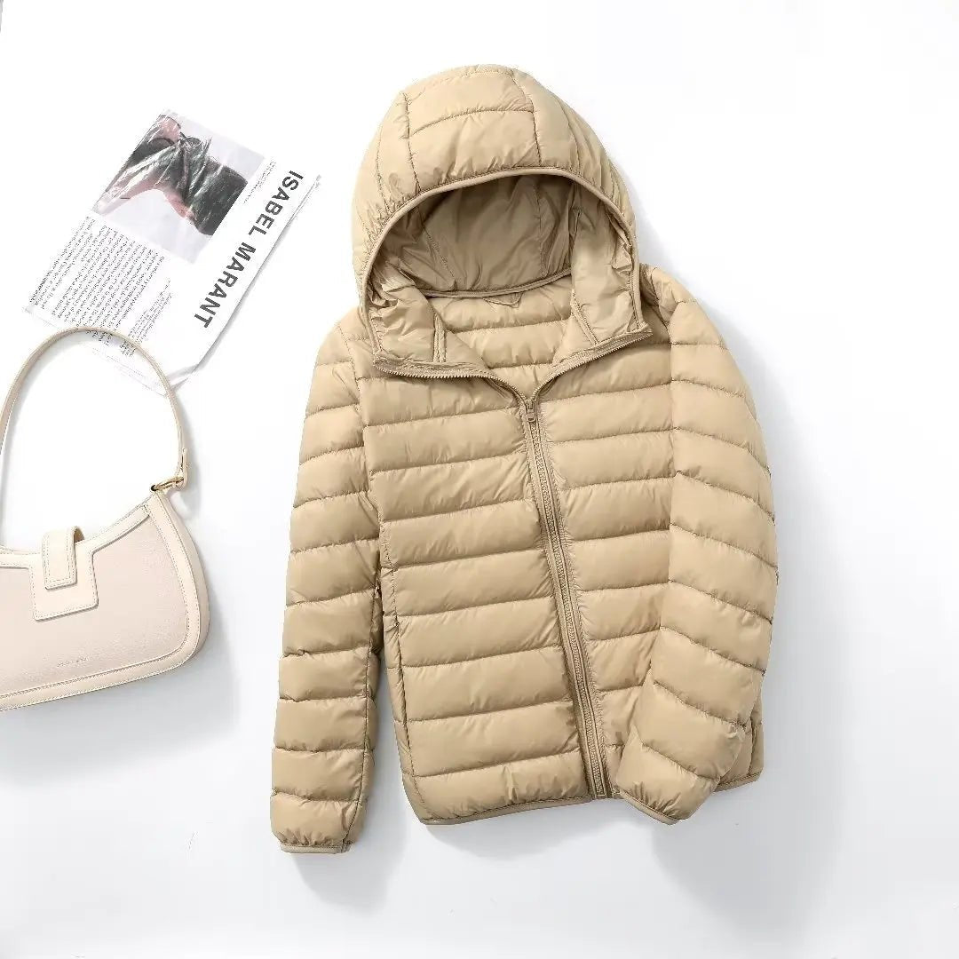 Women Puffer Jacket 15 Colors Plus Size 5XL 6XL 7XL 2025 New Spring Autumn Female Ultra Lightweight Packable Hooded Down Coats - MAGUSTA BEAUTY