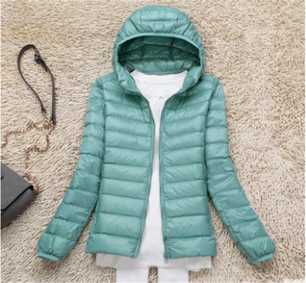 Women Puffer Jacket 15 Colors Plus Size 5XL 6XL 7XL 2025 New Spring Autumn Female Ultra Lightweight Packable Hooded Down Coats - MAGUSTA BEAUTY