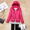 Women Puffer Jacket 15 Colors Plus Size 5XL 6XL 7XL 2025 New Spring Autumn Female Ultra Lightweight Packable Hooded Down Coats - MAGUSTA BEAUTY
